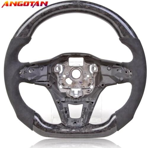 Forged Carbon Fiber Italy Alcantara leather Steering Wheel Fit For Volkswagen VW Golf GTI MK8