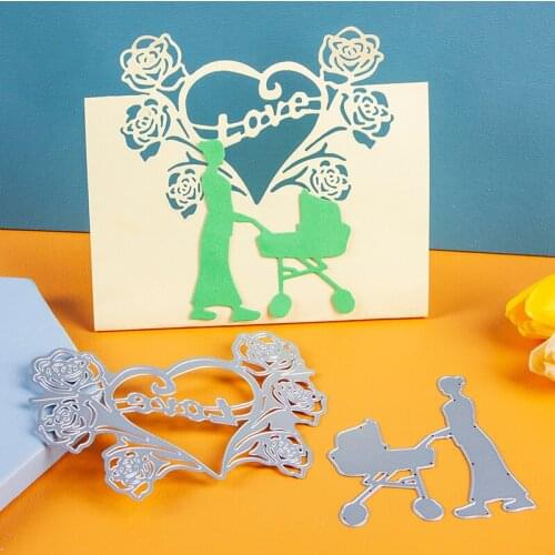 Metal cutting dies heart rose flower cut die mold decoration Scrapbook paper craft knife mould blade punch stencils dies