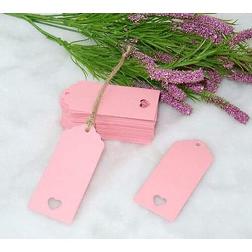 New Creative Hollow Heart Scalloped Kraft Paper Card/ Blank Tag / Gift Tag / Luggage Tag / Price Label With Rope
