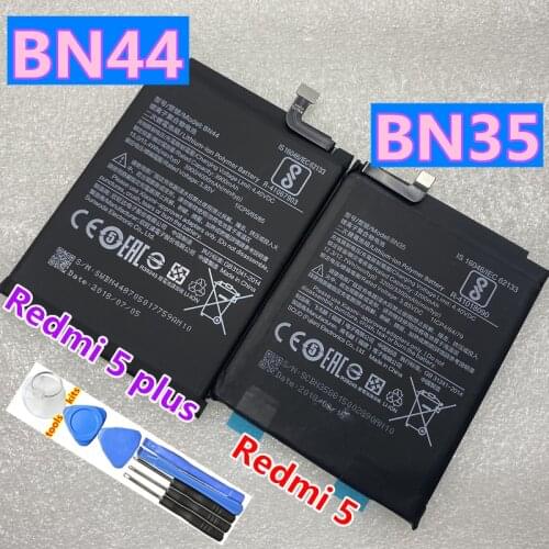 Original Battery BN44 BN35 For Xiaomi Redmi 5 Plus Redmi 5 High Quality Cell Phone Batteries