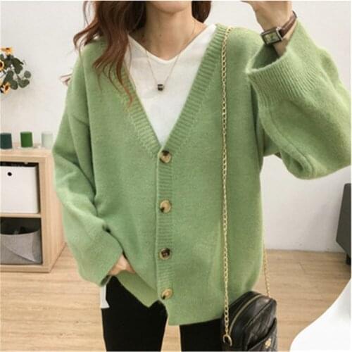 2021 autumn winter new cardigan sweater womens cardigans long-sleeved knit sweater cardigan womens outer sweater ladies jacket