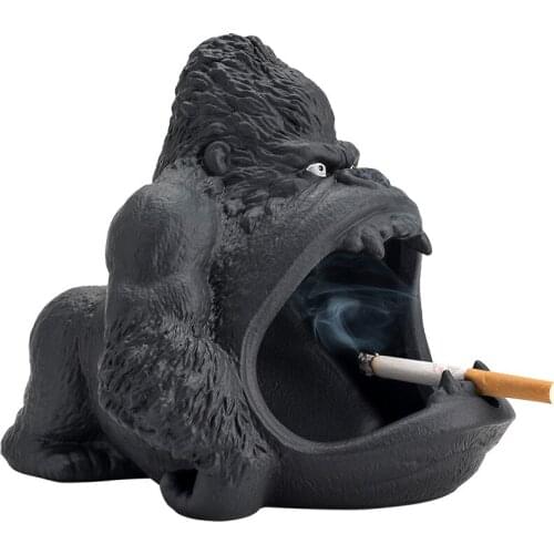 Cute Cartoon Small Animal Ashtray Orangutan Prevent Fly Ash Ceramic Home Living Room Trendy Car Ashtray