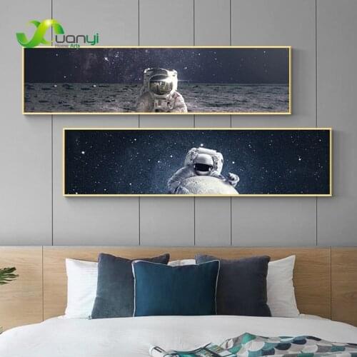 Nordic Poster Space Planet Astronaut Picture Wall Art Painting For Living Room Bedroom Room Head Canvas Painting Wall Art Mural