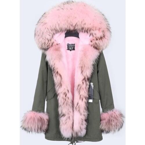 Real fur coat ladies winter raccoon fur coat fur coat 2020 big collar fur system overcoming big hat