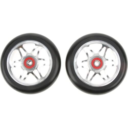 1 Pair Replacement 110mm Stunt Scooter Wheels Set With Standard Bearings for extreme game sports 4 color