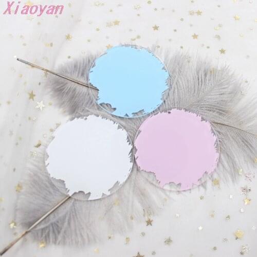 1piece) 4inches Circle UV Paint Brush Stroke Round Acrylic Shower/Birthday/Wedding/Graduation