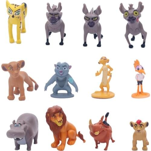 12pcs/Set The Lion King Simba Model Figure PVC Toys Action Figures Classic Cartoon Toys Kids Christmas Gifts