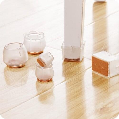 16pcs Silent table furniture protector mat silicone chair leg cover non-slip thickened wear-resistant table and chair leg caps