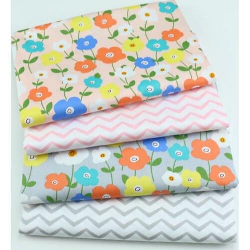 160x50cm Small Floral Twill Cotton Sewing Fabric, Making Girls' Dress Home Textiles Set Summer Quilt Handmade Cloth