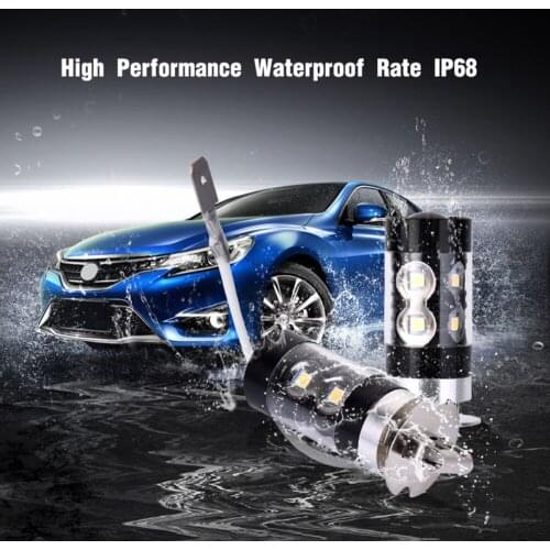 2Pcs H3 Xenon White 100W High Power SMD Car LED Bulb Fog Driving Light Lamp