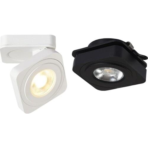 360 Angle Adjustable Square Surface Mounted Downlight Ceiling Lamp 5W 7W 10W LED COB Spot Light AC85-265V Ceiling Light