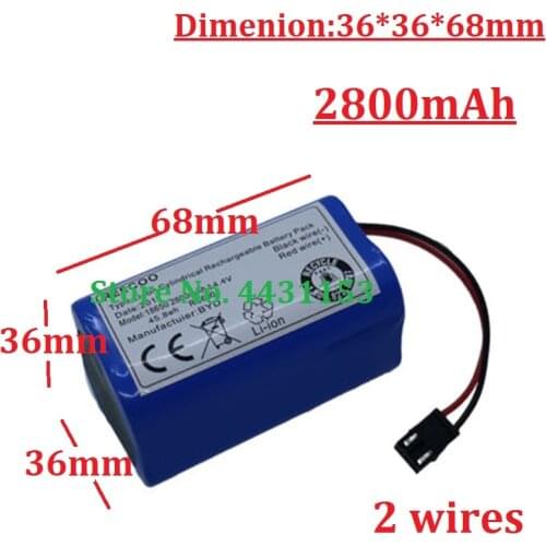 Battery for PUPPYOO V-M900R V-M900G Robot Vacuum Cleaner Sweeper New Li-Ion Rechargeable Bateria Pack Replacement 14.8V 2600mAh