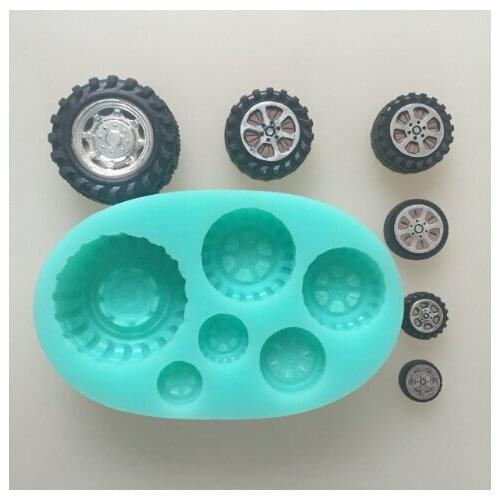 Ar Tire, Flexible Silicone Mold, Mould, for Polymer Clay Fondant Cake Decoration Mold Chocolare Mold Silicone Rubber PRZY 001