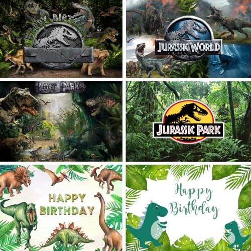 Sensfun Jurassic World Background Photography Studio for Birthday Boy Customize Photo Backdrops Dinosaur Party Decorations