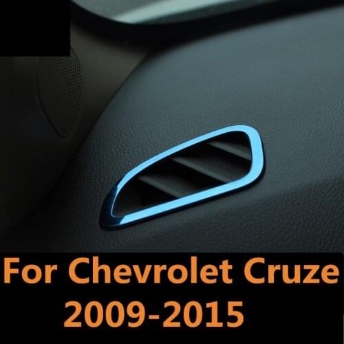 For Chevrolet Cruze 2009-2015 Car styling Car dashboard outlet box special modified ABS Chrome frame decoration Auto Accessories