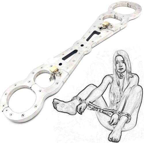Hand Ankle Fixed Bondage Cuffs Adult Games Restraints Slave BDSM Torture Tools Metal Handcuffs Fetish Sex Toys For Couples