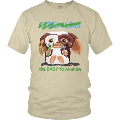 Gizmo Gremlins Tshirts Men Streetwear Tee Tops Cotton T Shirt Short Sleeve Sci Fi Movie Mogwai T-shirts Gift Clothing