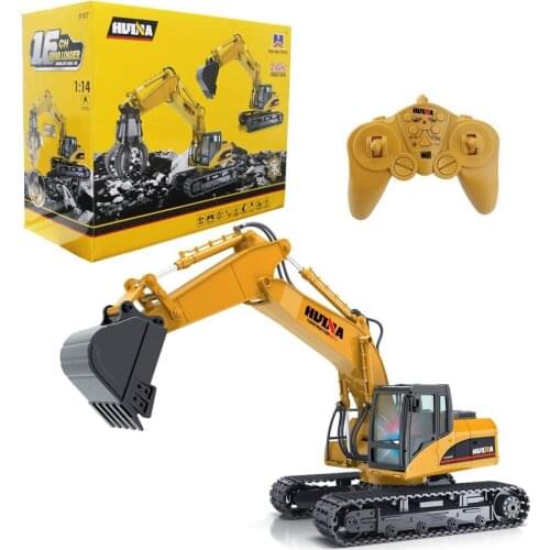 Huina Toys 1350 15 Channel 2.4g 1/12 Rc Excavator Charging 1:12 Rc Car With Battery Rtg