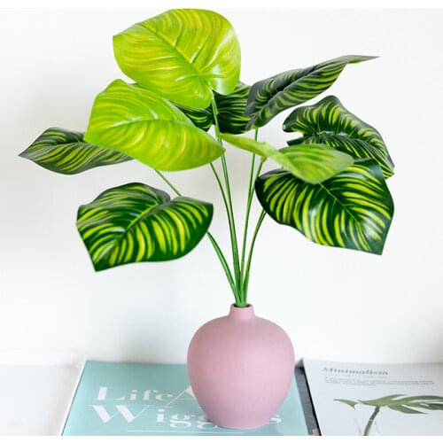 Simulation Artificial Green Fake Plant Large Leaves Evergreen Decoration Home Living Room Balcony Background Furnishings