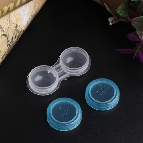 10Pcs contact lens L+R cases Storage Holder Soaking Container Travel Accessaries