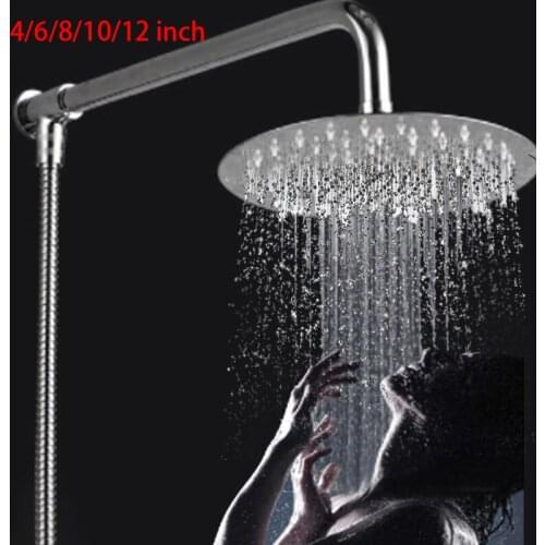Round Stainless Steel Showerhead Rainfall Shower Head Rain Shower Chrome high pressure chuveiro bath faucet ducha