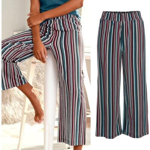 Fashion Women Pants High Waist Printing Easy Trousers Long Pants Boho Beach Pockets Pants Holiday High Quality Casual Pants 2021