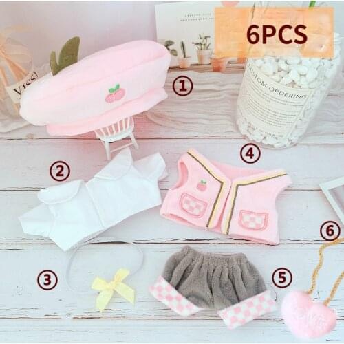 [MYKPOP]KPOP Dolls Clothes & Accessoires - Lovely Clothe 6pcs Set for 20cm Dolls(without doll) Fans Collection SC21051511