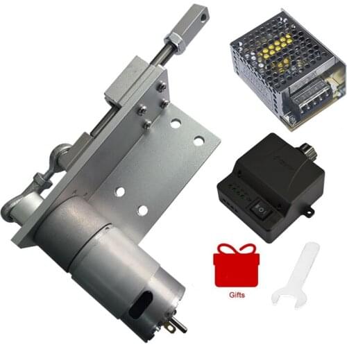 DIY Design DC 12V 10-900 Rpm Linear Actuator Set Reciprocating Motor Stroke 12/16/20/25mm + Power Supply + Speed Controller