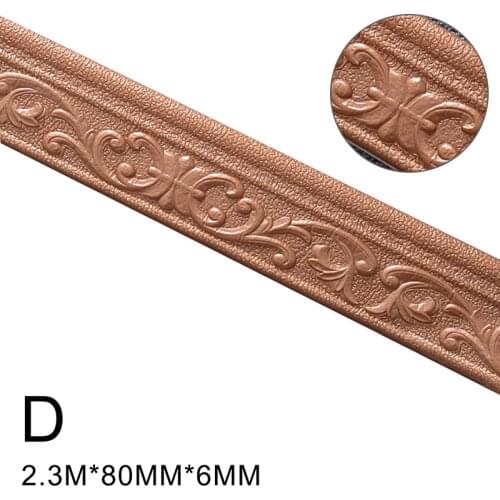 3D Pattern Sticker Wall Trim Line Skirting Border Decoration Self Adhesive Household can CSV
