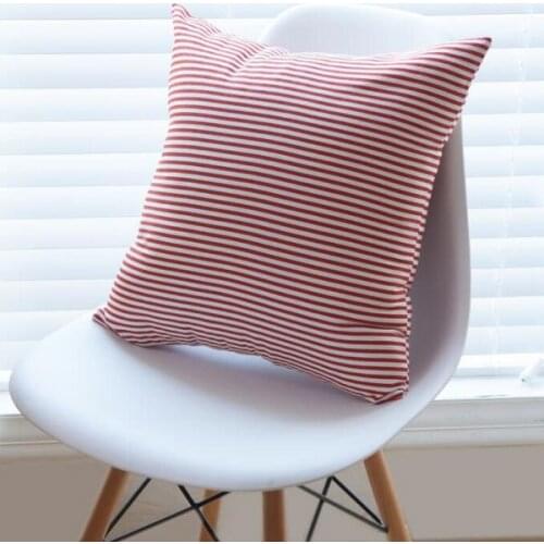 Stripe Cotton Cushion Cover Simple Square Decorative Sofa Car-covers Pillow Case almofada cojines coussin BZT-41