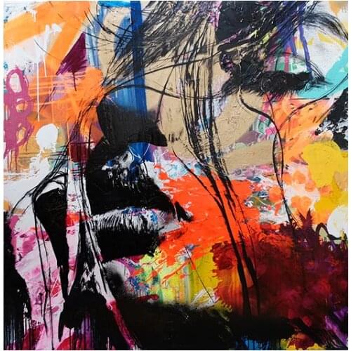 Nielly Francoise Portrait Oil Painting Hand Painted Abstract Face Canvas Painting Wall Art Pictures For Home Decor Cuadros