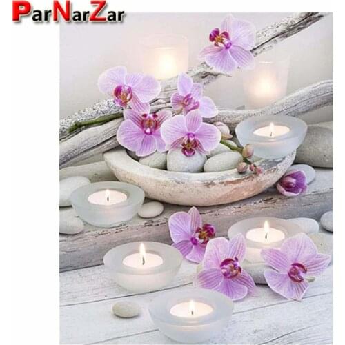 ParNarZar Diamond Painting Flowers Diamond Embroidery Rhinestone Pasted Paintings Cross Stitch DIY Home Decor