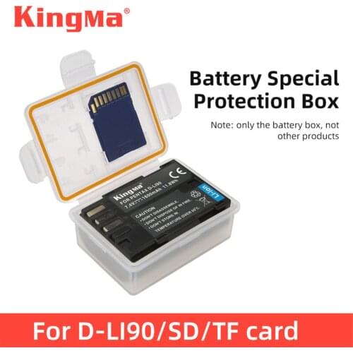 KingMa 10PCS D-LI90 Plastic Case Holder Storage Box For Pentax D-LI90 Battery DSLR K1 K7 K7D K3 K5 K52S IIS 645D K01 k-5ii