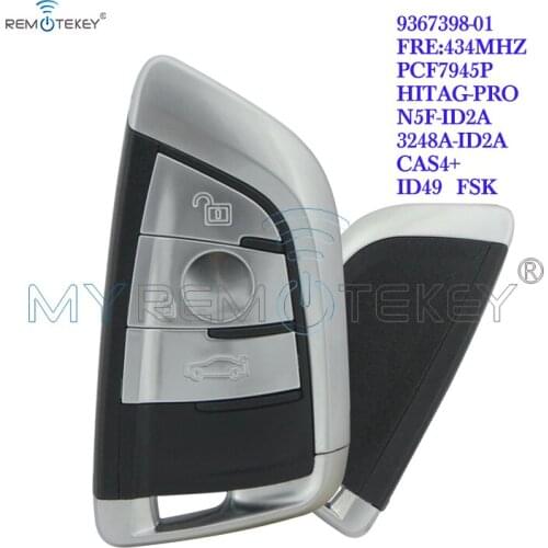 Remtekey 3 Buttons 434MHz Smart Car Key 9367398-01 for BMW X5 X6 Key Fob 936739801