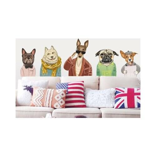 Cartoon Lovely Dog Wall Sticker Kindergarten Classroom Wall Pictures Kids Room Decoration Wall Decor Posters And Prints Wall Art