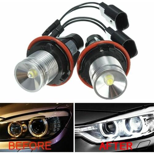 2x 6000K Angel Eyes Halo 20W CREE LED Ring Marker Bulbs For BMW X5 E39 E60 E63 E61 Motorcycle Headlight Bulb Lamp Car Accessorie