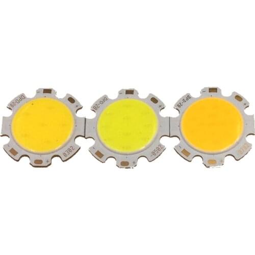 10PCS 28MM Round COB LED Light 3W Chip On Board DC 9-11V Warm Cold White LED Light Source for Spotlight Downlight Ceiling Lamp