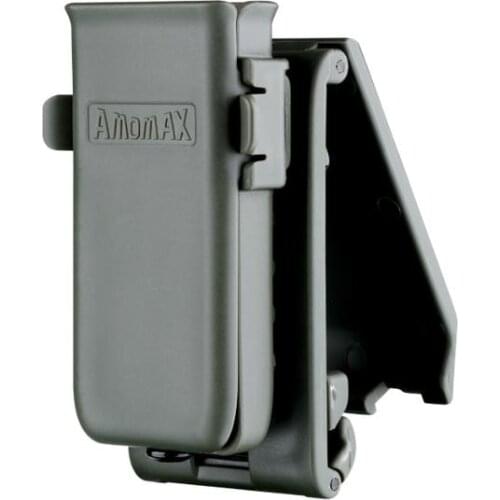 Amomax Tactical Single Magazine Pouch Universal Mag Holster with Belt Clip Fits 9MM .40 .45 Caliber Single or Double Stack Mag