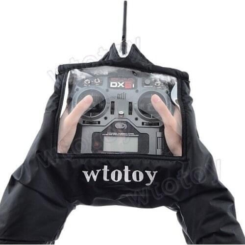 Windproof warm protection cover/glove for radio remote transmitter control