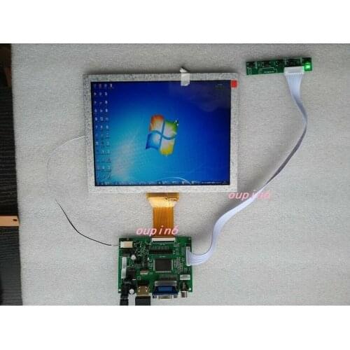 HDMI VGA 2AV LCD Controller Board kit with 8" EJ080NA-05A 800x600 panel Screen