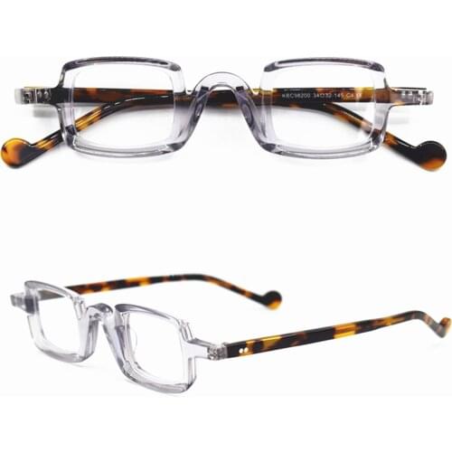 2020 High Quality Retro Acetate Glasses Creative Men Rectangle Women Prescription Eyeglasses Frame Miopia