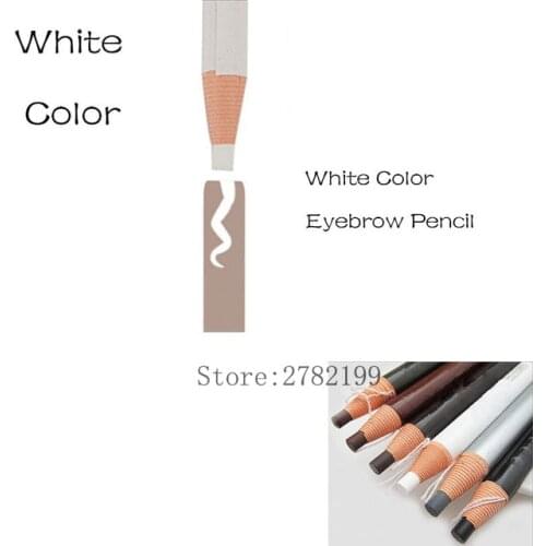 HOT Sale 1818 White Pencil Microblading Eyebrow Pencil Waterproof Marker Pen Peel-off Soft Coloured eyebrow Free shipping