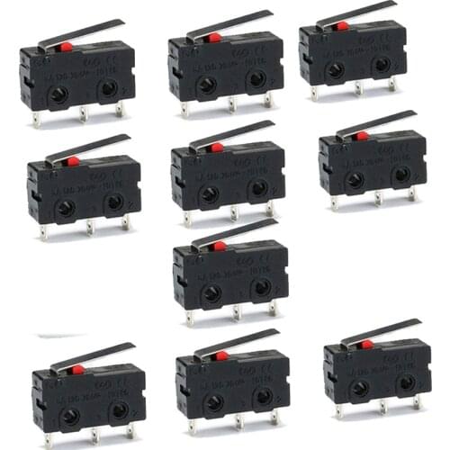 10PCS/LOT Limit Switch 3 Pin N/O N/C New 5A 250VAC KW11-3Z Micro Switch Tact Switch on off