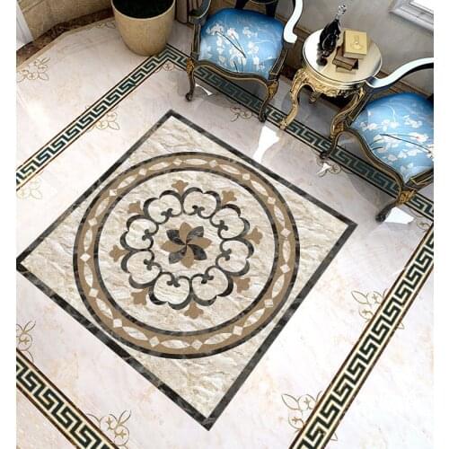 30/40/50/60cm Marble Parquet Twill Non-slip Floor Sticker Entrance Bedroom Decor Wallpaper Wear-resistant Thick PVC Wall Decals