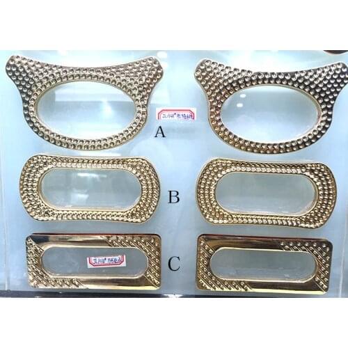 4 Inch Oval Sharp Purse Handle , Gold Eyelet