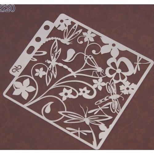 5pcs/lot Hollow Template Stencils Matrice De Decoupe Dies For DIY Scrapbooking Photo Album Decorative Embossing Cards Craft