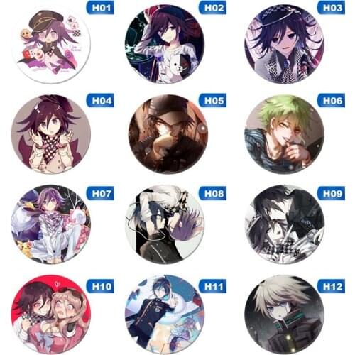 Anime Danganronpa V3: Killing Harmony Round Brooch Cosplay Badges Pins 58mm Circle Collection Badge Backpacks Clothes Jewelry