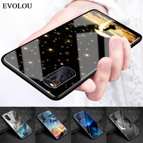 For IQOO Neo 3 Case Painting Tempered Glass Phone Cases Cover for OPPO IQOO Neo 3 5G Hard Glass BacK Cover Soft Frame Capa
