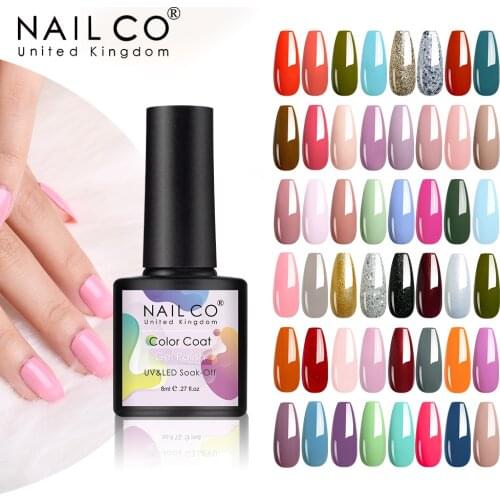 NAILCO 8 ML Color Gel Polish Soak Off UV Gel Varnish Semi Permanant UV Gel Nail Art Hybrid Varnishes All For Manicure lacquer