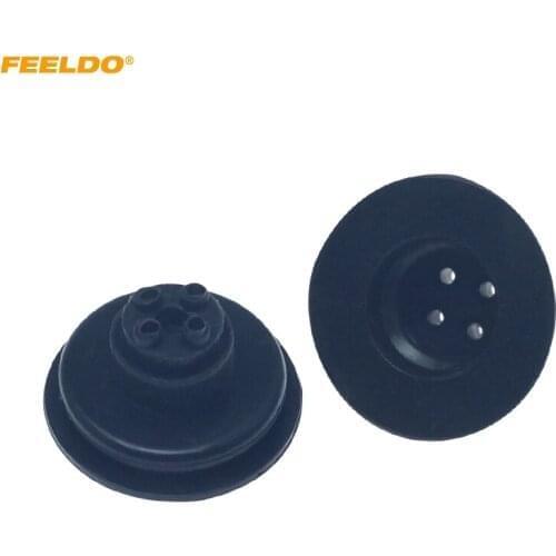 FEELDO 2Pcs 40mm Car LED Bulb Headlight Convex Dustproof Rubber Seal Ring With 4-Preformed Hole Wire Ring